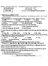 Đề kiểm tra chất lượng học kỳ II môn Hóa học Lớp 9 - Năm học 2016-2017 - Phòng GD & ĐT Bù Đăng (Có đáp án)